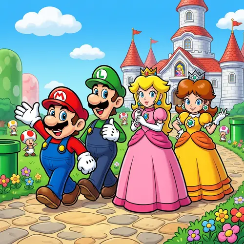 Mario Bros Peach and Deysi Adventure