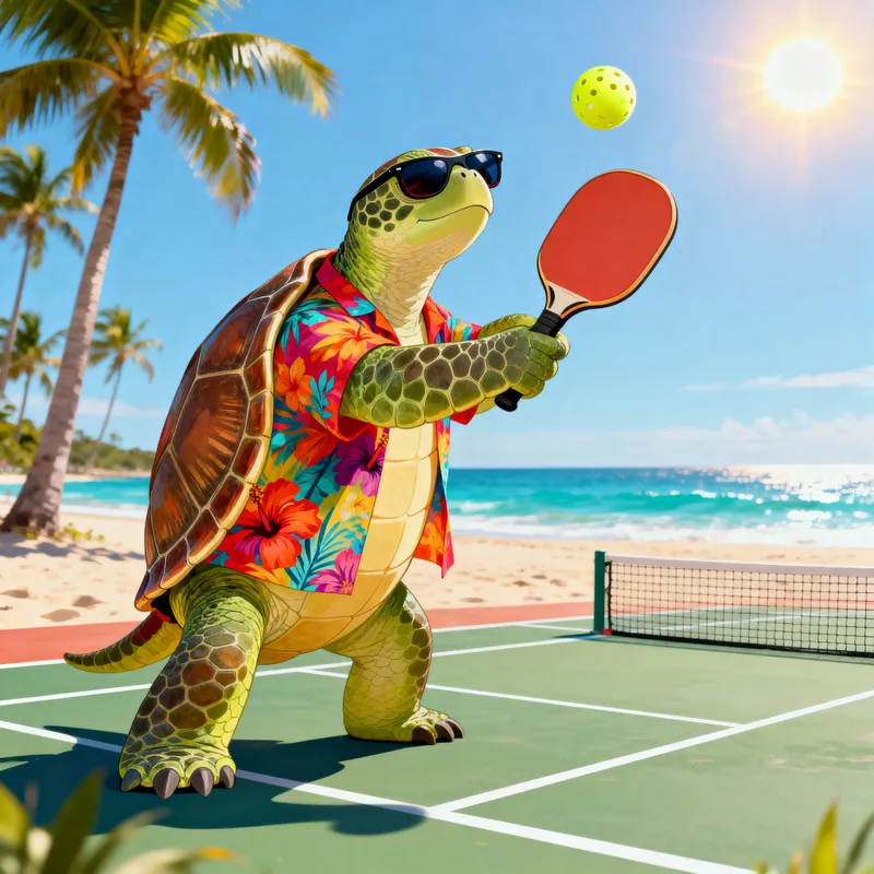 Playful Australian Sea Turtle at the Beach