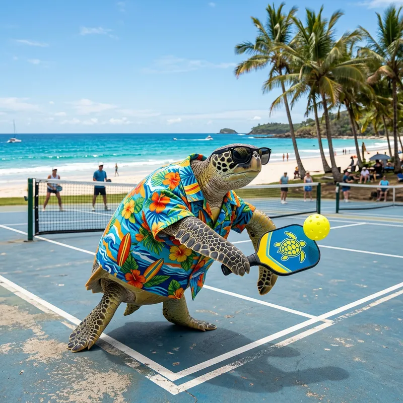 Playful Australian Sea Turtle at the Beach
