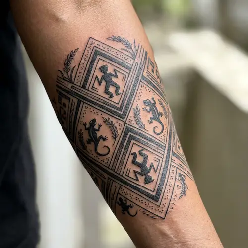 Intricately Detailed Tinguian Tribal Tattoo Design