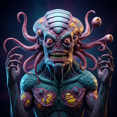 Strange and Disturbing Alien Creature Art