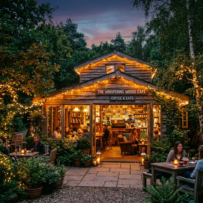 Charming Wooden Café: A Tranquil Escape