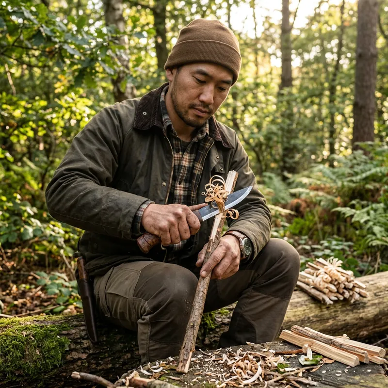 Bushcraft Knife Carving: Craft Feather Sticks for Fire