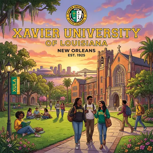 Xavier University of New Orleans Poster - Campus Life and Skyline Views
