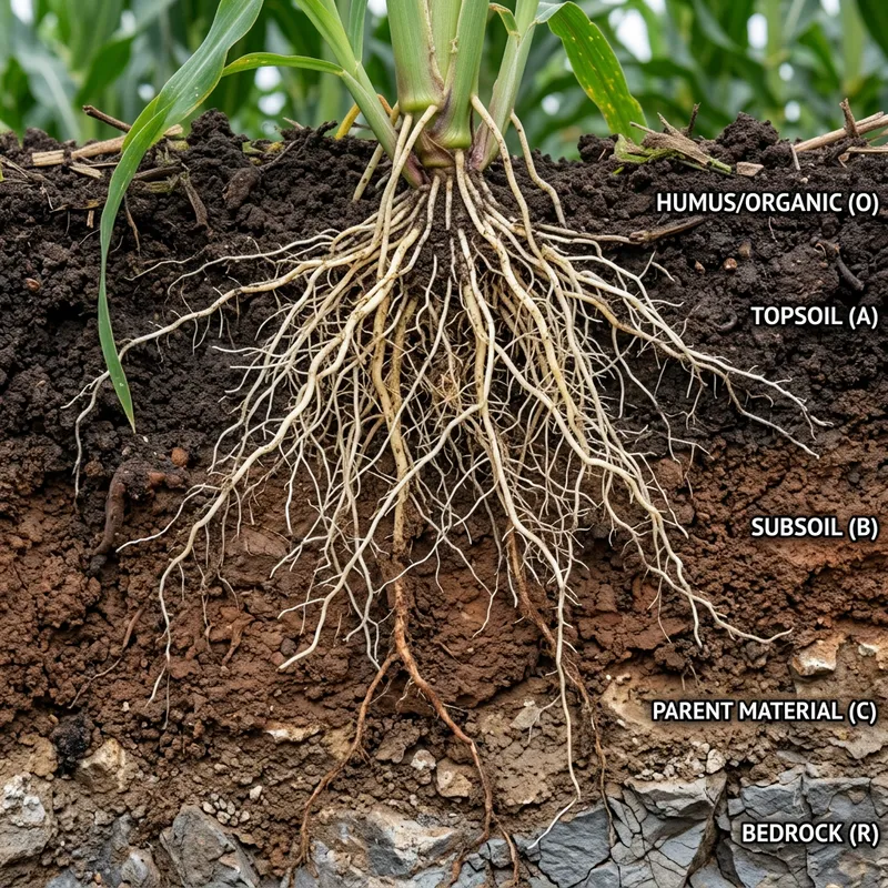 Robust Corn Root System Close-Up Robust Corn Root System Close-Up
