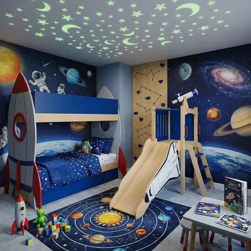 Space-Themed Kids Room Design Ideas