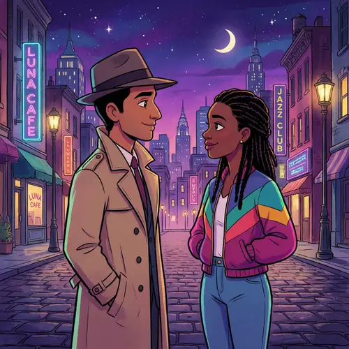 Colorful South Asian Male Detective with Black Girlfriend