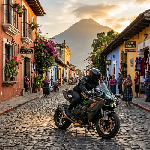 Kawasaki Ninja H2R Motorcycle in Guatemala Streets