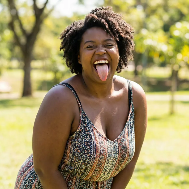 Busty Black Women with Long Tongues