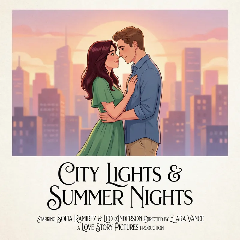 Romantic Love Story Movies Poster - Intercultural Couple