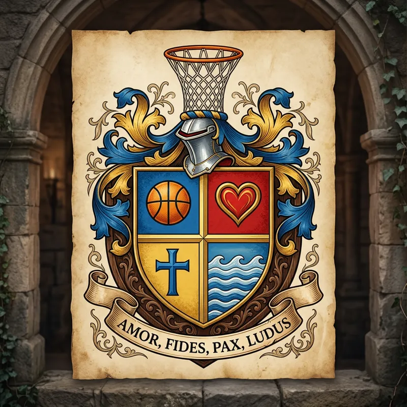 Personalized Coat of Arms Design - Expressing Passion, Love, Faith, and Calmness Personalized Coat of Arms Design - Expressing Passion, Love, Faith, and Calmness