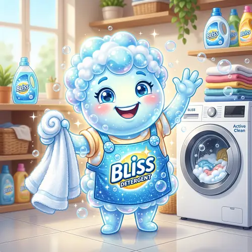 Bliss Detergent Mascot: Your Cleaning Companion