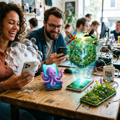 Exaggerated Side Effects: Mobile Phones with Humorous Twists