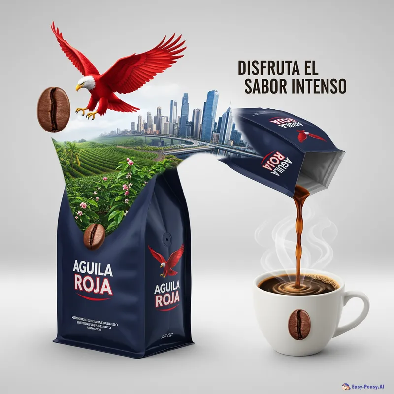 Dynamic Red Eagle Coffee Packaging Design