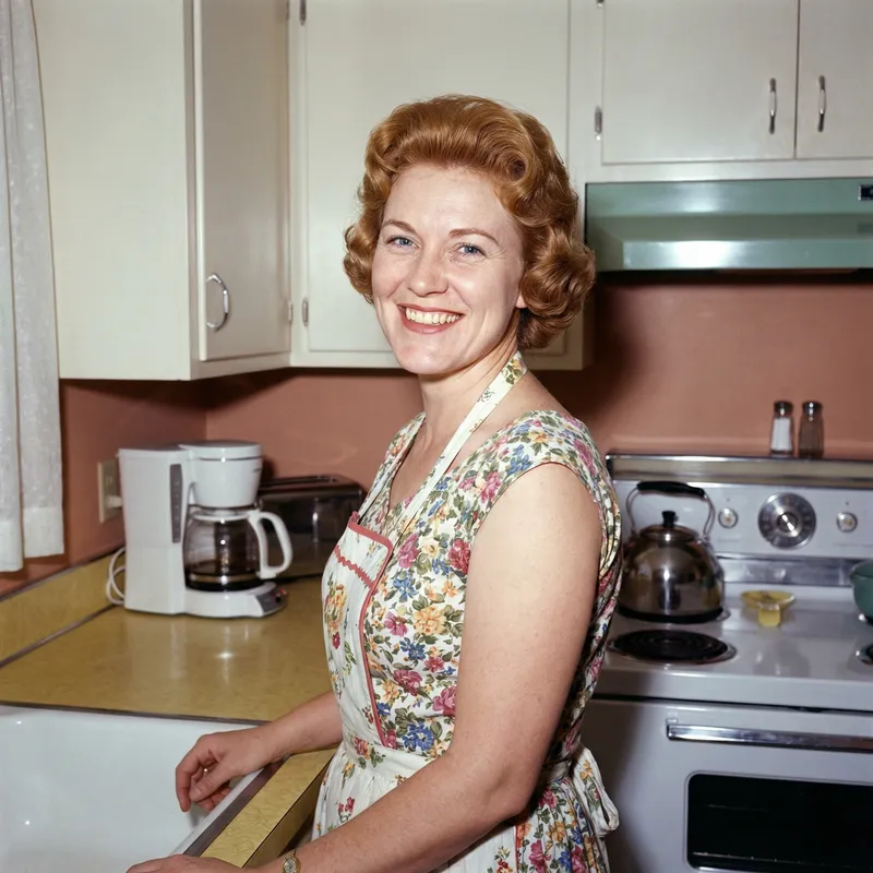Charming 1961 Housewife with Infectious Smile