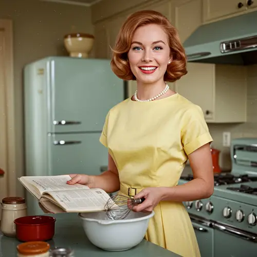Charming 1961 Housewife with Infectious Smile