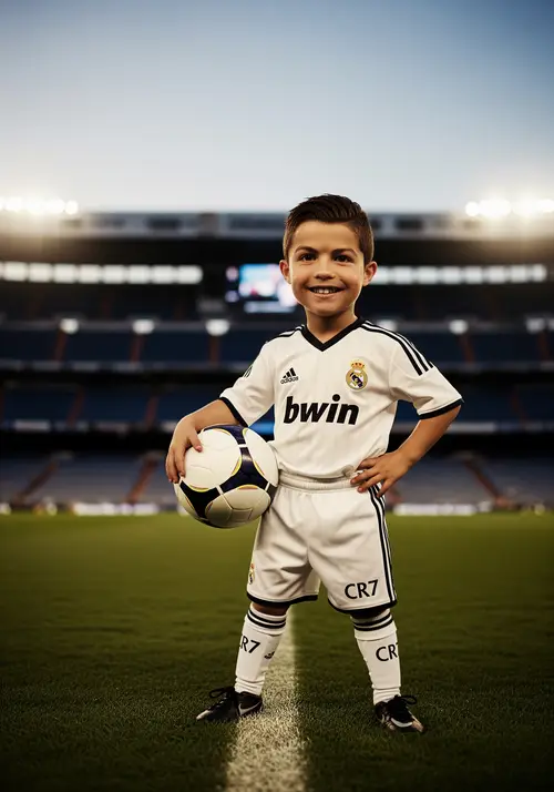 Realistic Cristiano Ronaldo at 7 in Real Madrid Kit