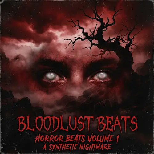 Eerie Horror Beat Album Cover | Intense Red Tones