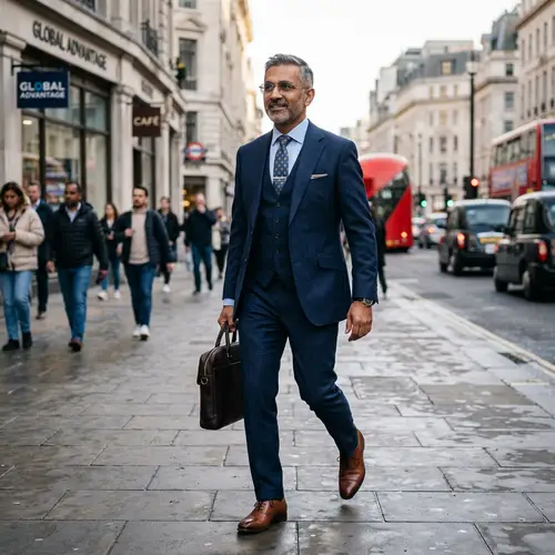 Sharp South Asian Man in Stylish Suit and Glasses