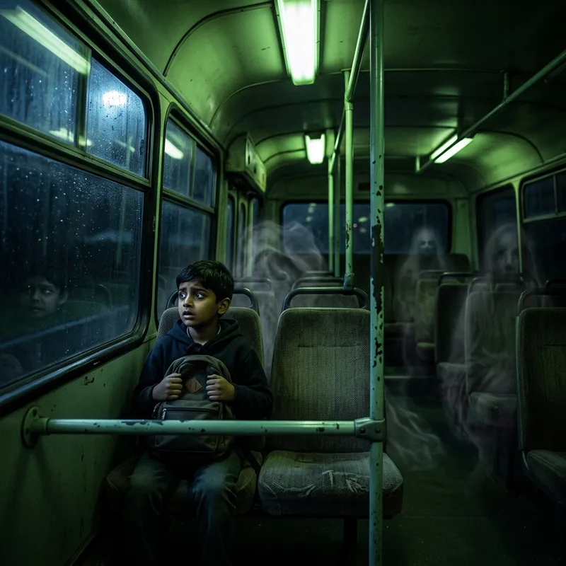 Haunting Encounter: A Boy in a Ghostly Bus Haunting Encounter: A Boy in a Ghostly Bus