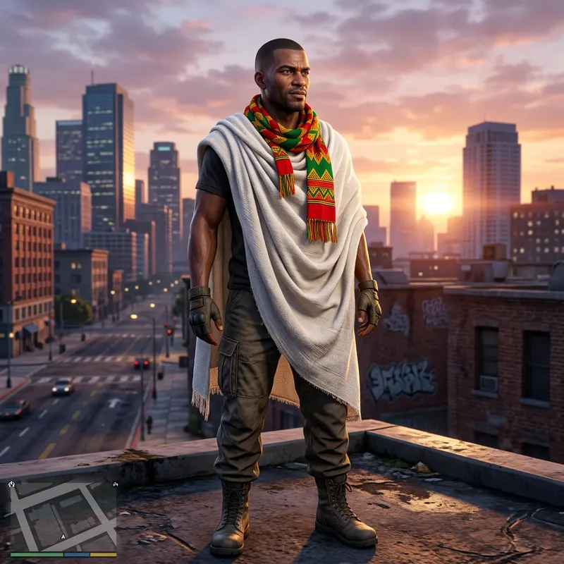 Ethiopian Clothing: GTA Character in Traditional Attire