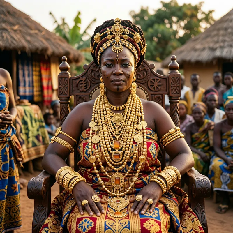 Tribal Royalty in Golden Jewelry Tribal Royalty in Golden Jewelry
