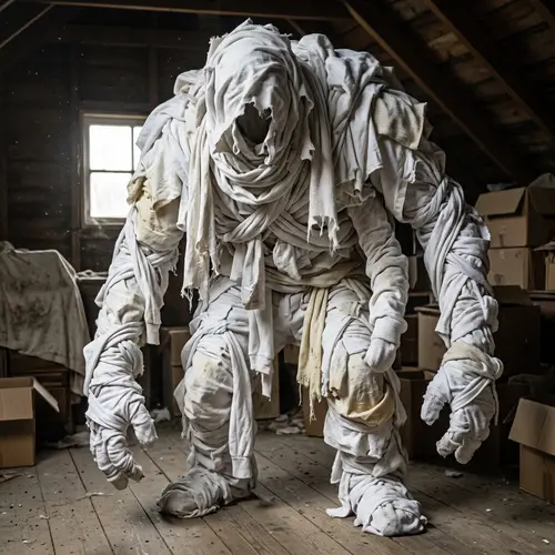 White Clothing Monster - Intriguing Sculpture Art