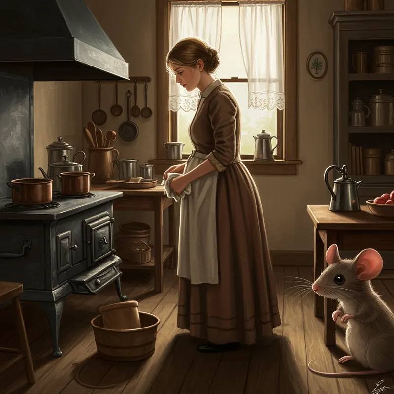 Charming 1901 American Kitchen Scene