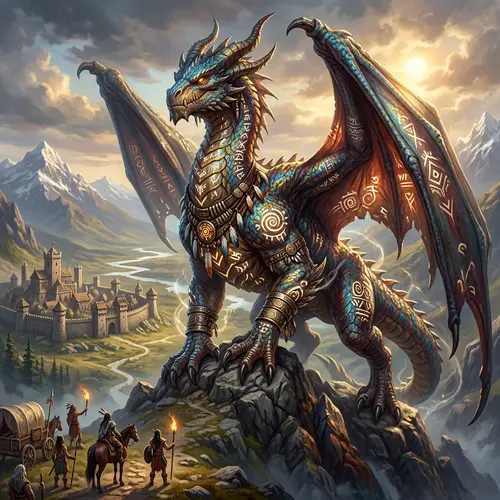 Tribal Drache: A Colossal Dragon of Ancient Power