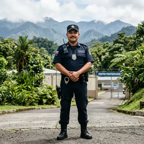 Costa Rican Penitentiary Police Officer in Uniform