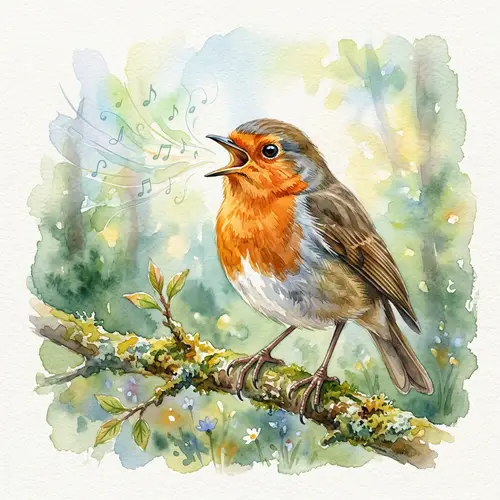 Vibrant Bird Art: Watercolor Healing Scenes