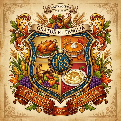 Creative Family Crest for Thanksgiving
