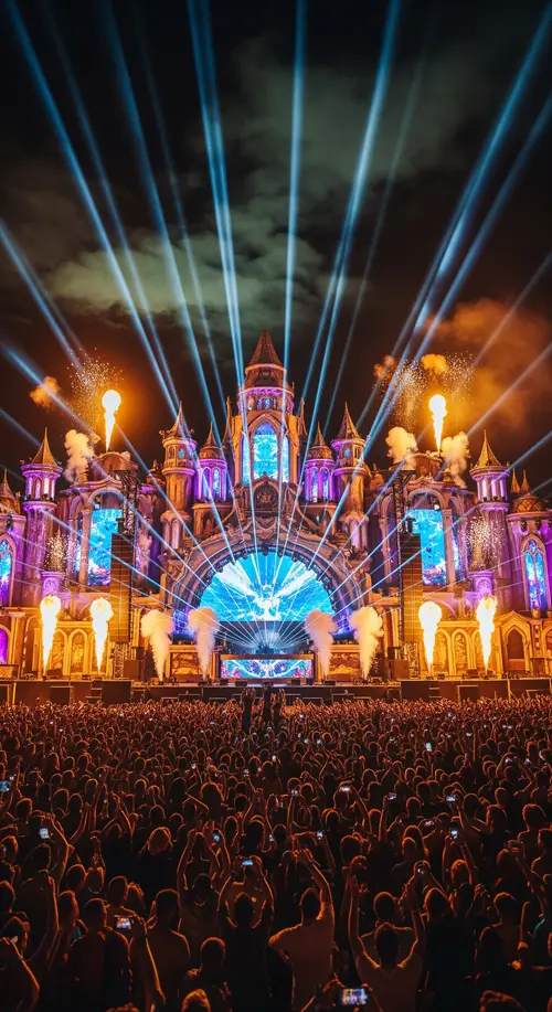 EDM Festival Stage Like Tomorrowland