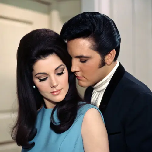 Elvis Presley Protecting Priscilla Presley