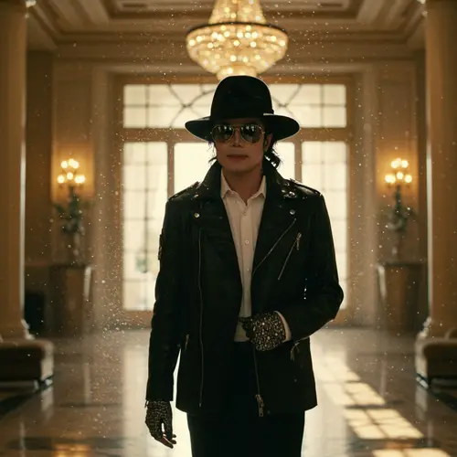 Michael Jackson in Hotel Lobby
