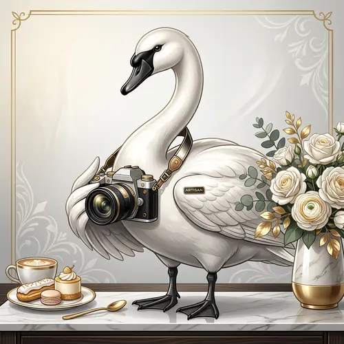 Elegant Modern Swan Mascot Design
