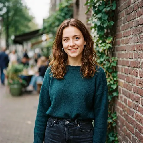 Beautiful Girl with Brown Hair and Unique Eyes