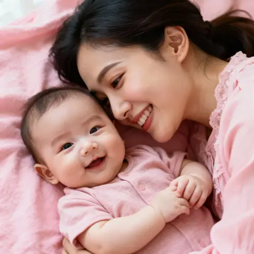 Heartwarming Mother and Baby Moments on Pink Cover