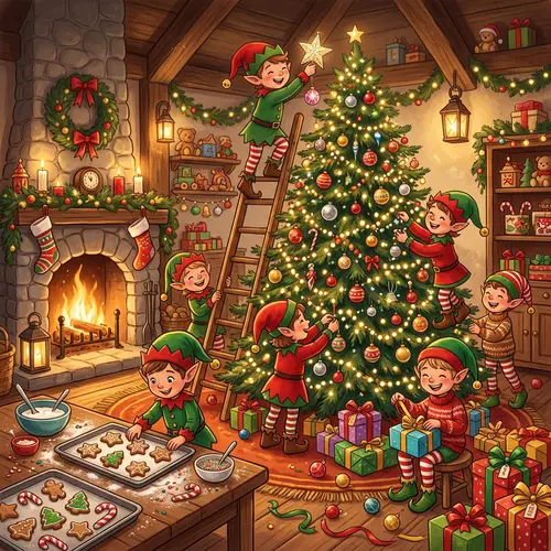 Charming Christmas Party with Elves