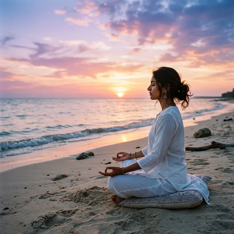 Serenity of Meditation with Ocean and Sky Serenity of Meditation with Ocean and Sky