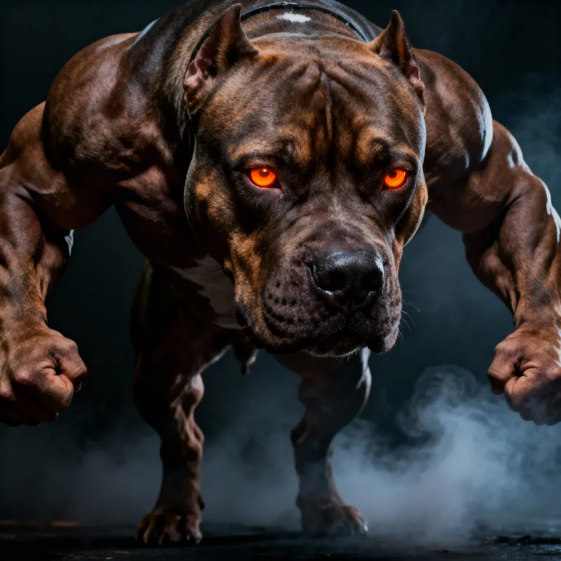 Cinematic Hyper-Muscular Pitbull Video