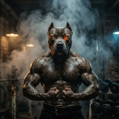 Cinematic Hyper-Muscular Pitbull Video