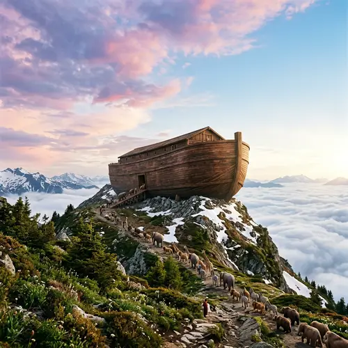 Noah's Ark Wooden Boat at Mountain Top