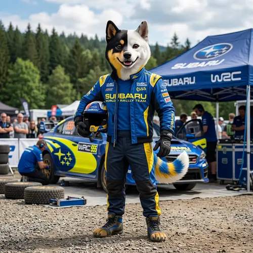 Stylish Dog Character: Black and White Design