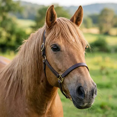 Close-up View of Beautiful Horse's Face