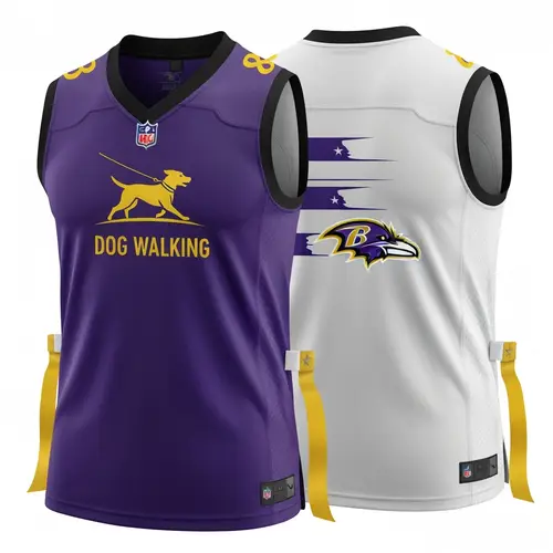 Reversible Flag Football Jersey with Dog Logo