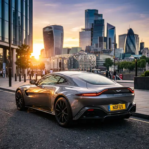 Sleek Metallic Car with Paint Protection Film | NDFOS License Plate