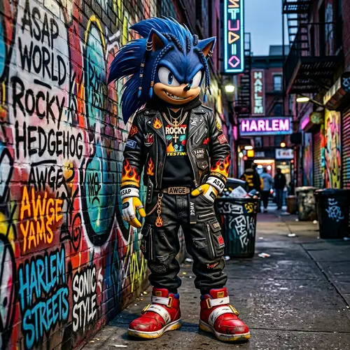 Sonic x ASAP Rocky | Unique Hedgehog Street Fashion Vibes