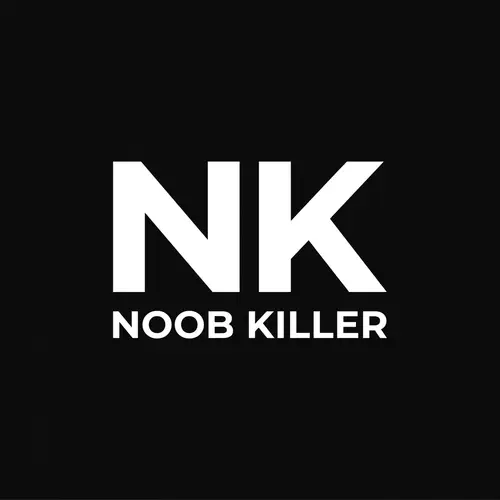 NK Noob Killer Game Logo - Minimalistic 2D Design