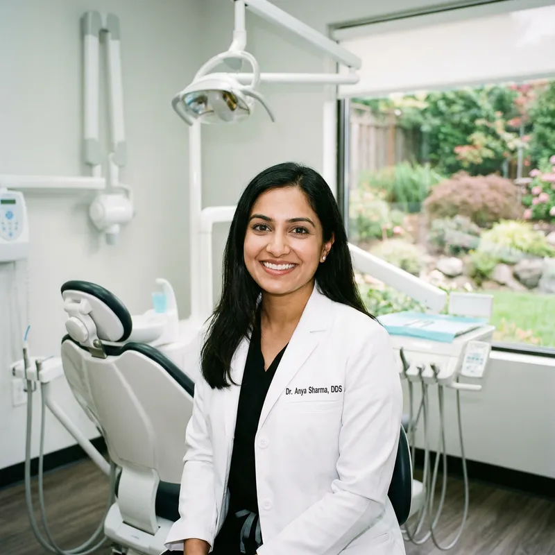 Friendly Dentist Headshot in Professional Setting